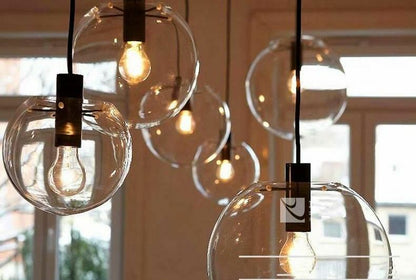 Glass Ball Pendant Lamp Nordic Modern Minimalist Single-head Restaurant Light AC
