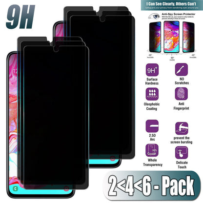 For Samsung Galaxy A70 Privacy Glossy Tempered Glass Anti-Spy Screen Protector