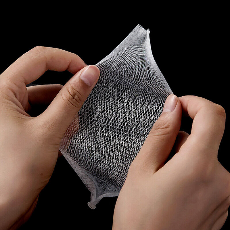100pcs Bathroom Shower Drain Cover Net Bag Hair Prevent Filter Sink Strainers~