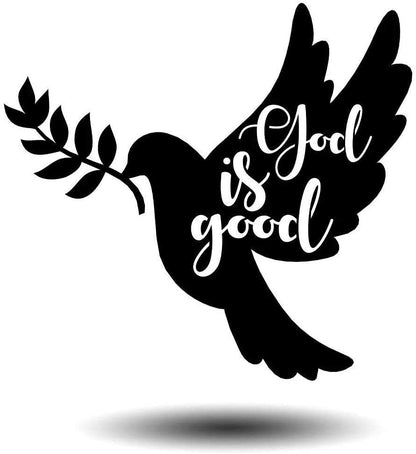 God Is Good Dove - Metal Wall Decor - Metal Wall Art Home Decor -Dove of Peace