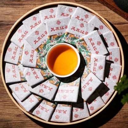 5Pcs Yunnan Fengqing Green Tea Brick Honey Flavour Raw Tea One Piece One Cup Tea