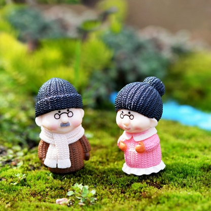 4PCS Resin Crafts Ornament Miniature Figurine Plant Pot Fairy Garden Decor