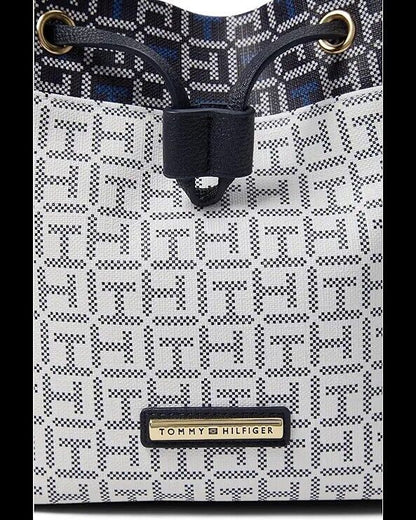 NEW! Tommy Hilfiger Laura II Bucket Crossbody Bag Monogram Gift