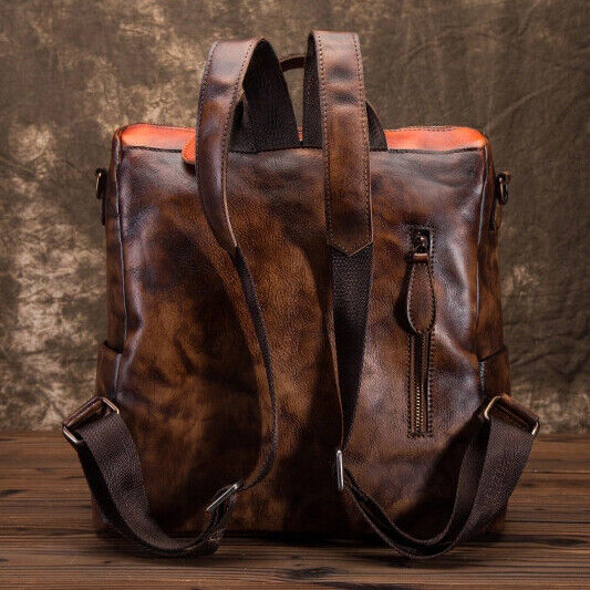Women's Backpack, Genuine Top Cow Leather Travel Bag Satchel Tote Shoulder Bag