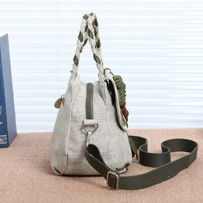 String Small Shopping Bag Appliques Shoulder Handbag Bohemian 24*22*15 Cm Purse