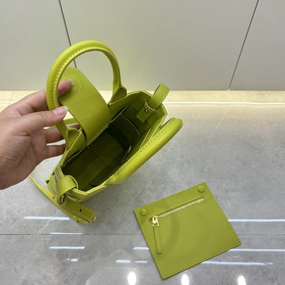 Soft Cow Leather Women's WeaveTote Handbag, Colorful Cute Crossbody Shoulder bag