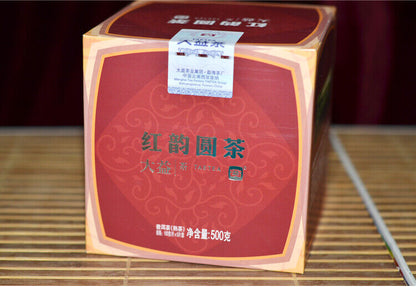 Red Rhyme Round Tea * 2018 Yunnan TAETEA Menghai Dayi Ripe Pu Er Puer Cake 1801