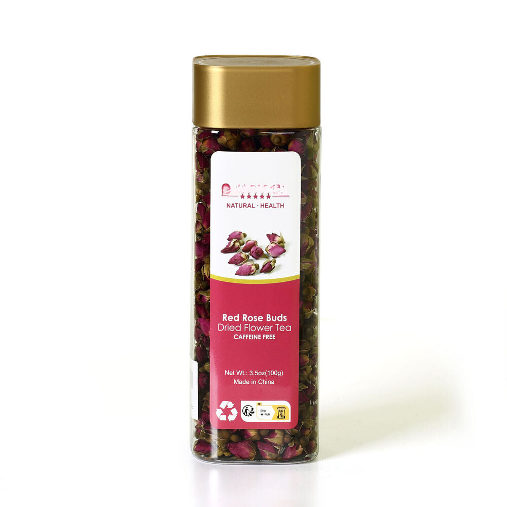 100g/3.52oz Red Rose Bud Dried Edible Petal Flower Herbal Tea