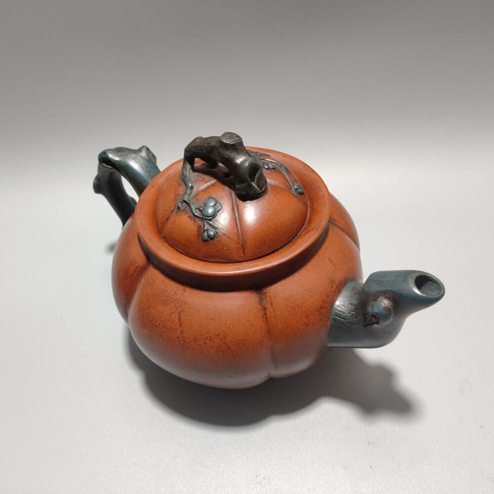 Vintage China Yixing Purple Clay Teapot Zisha Ceremony Fine Plum Blossom Teaware