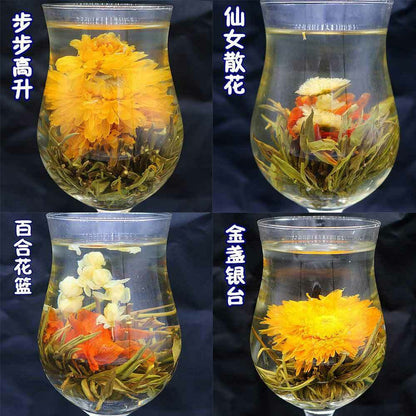 16 Types Handmade Blooming Flower Tea Blooming Tea Balls Blooms China Green Tea