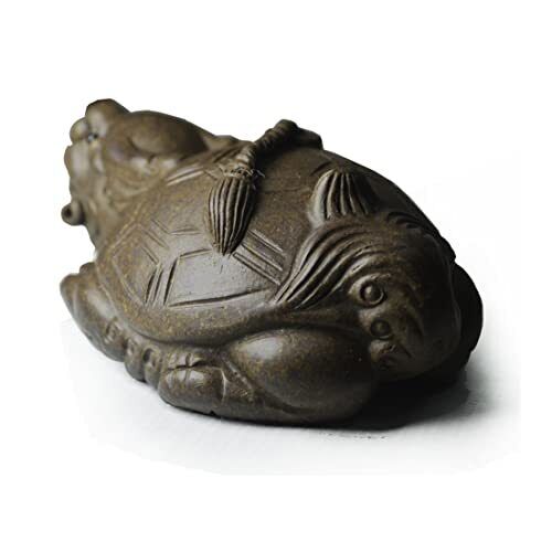 Chinese Yixing Dragon Turtle Tea Decoration Auspiciousness Lucky Well Fengshui