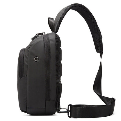 Men's Sling Backpack Oxford cloth Waterproof&Anti-theft Crossbody Sport Bags USB