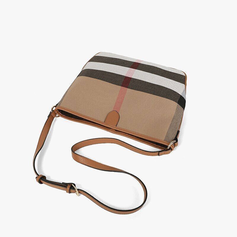Canvas PU Women's Bags Plaid Totes Leather Handbags Canvas Women Shoulder Bags