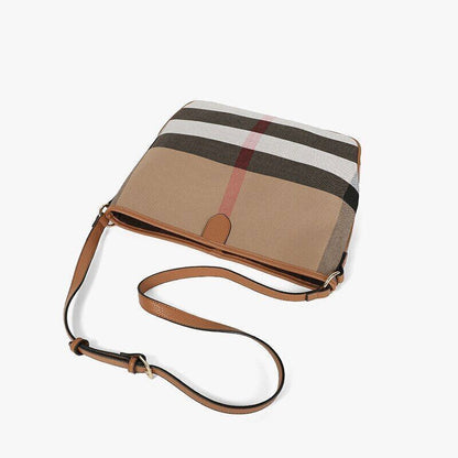 Canvas PU Women's Bags Plaid Totes Leather Handbags Canvas Women Shoulder Bags
