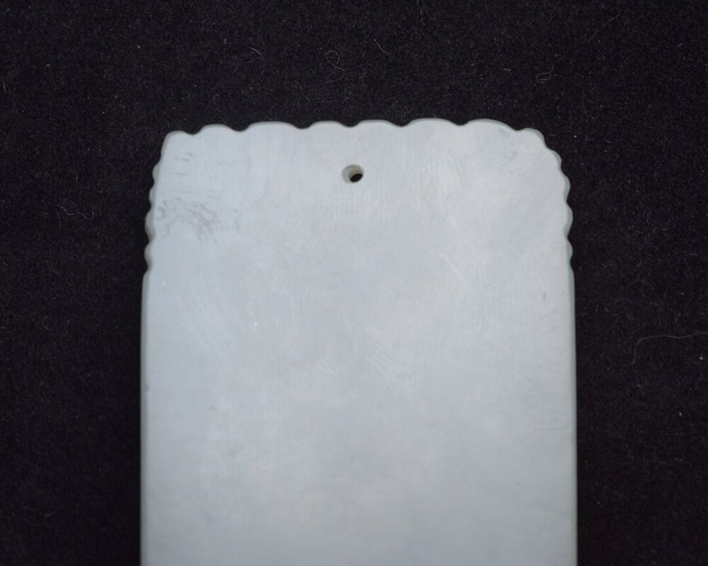 Chinese Top Natural Hetian Jade Carved Pine Figure Story Statues Pendant Jewelry