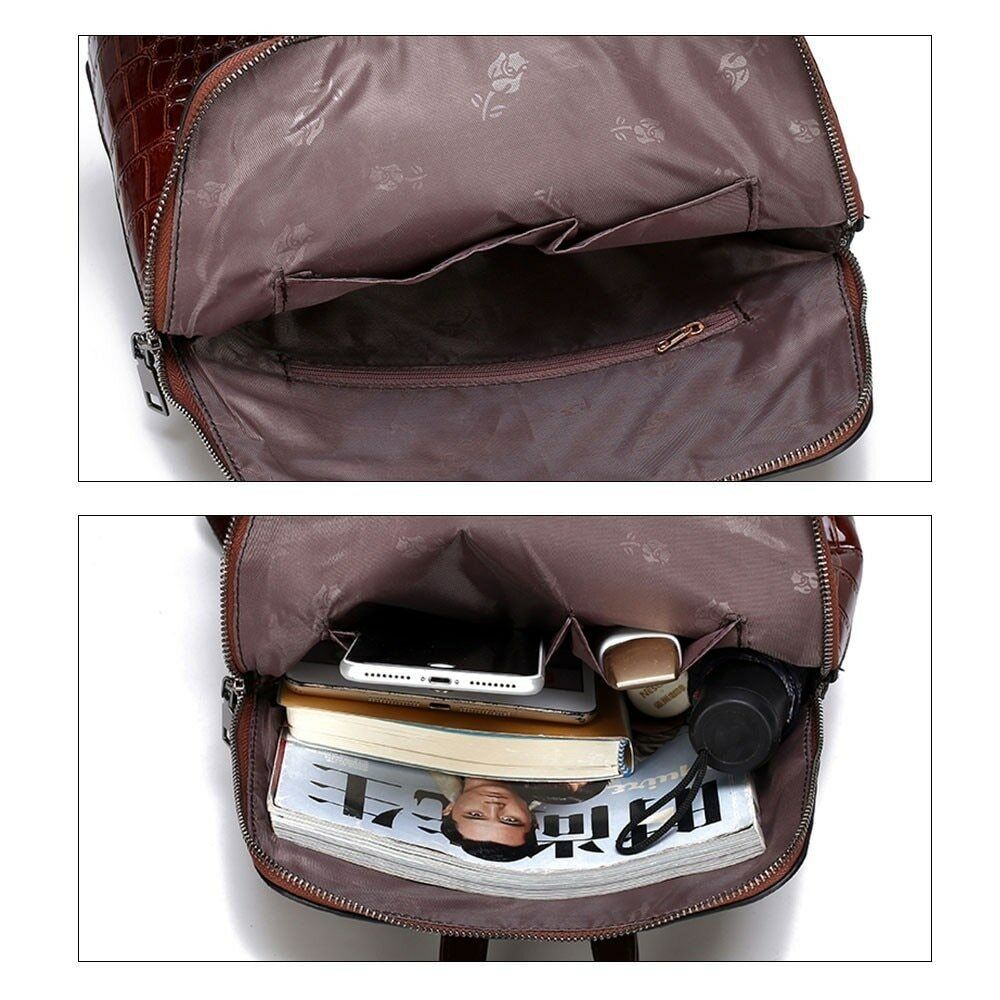 6 pcs/set Luxury Leather Composite Bags Handbag Wallet Backpack Shoulder Bag