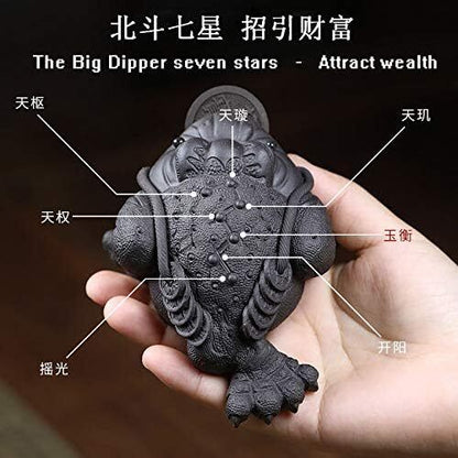 Toad Offers Handmade Zisha Clay KungFu Tea Tray Lovers Prosperity Good Luck