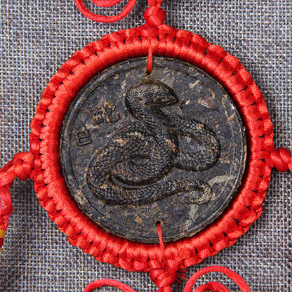 Yunnan 12 Pcs Organic Ripe Puerh Black Tea Zodiac Craft Pendant Decorative Gifts