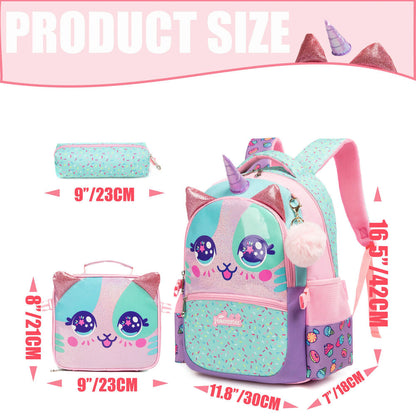 Kids Backpacks Girls School Bag Box School Backpack Girls Set Bookbag