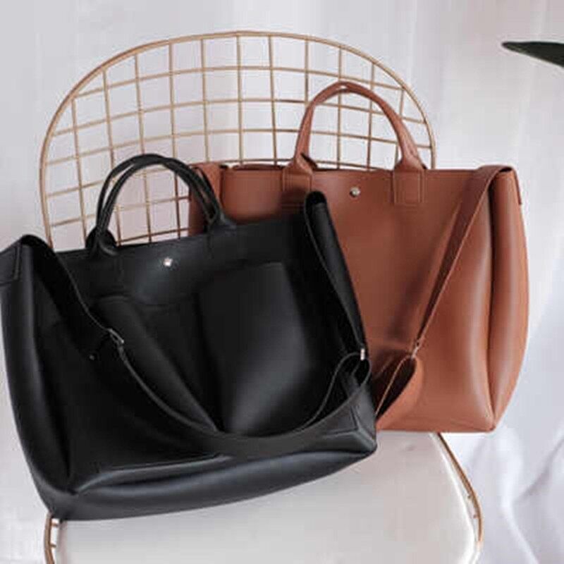 Leather Laptop Bag Handbags Women Shoulder Bag Big Tote Ladies Crossbody Bags