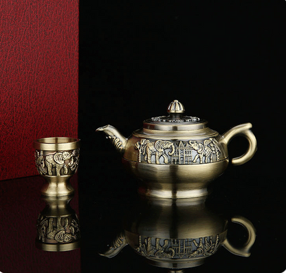 High grade retro bronze tea set creative kungfu tea set 003#