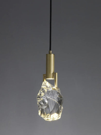 Pendant Lights Copper Corder Simple Luxury Crystal Bedroom Bedside Lamp 12x150cm