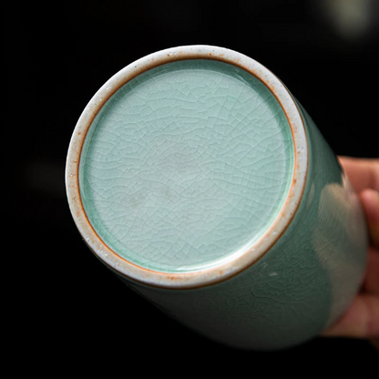Ceramic Tea Storage Canister with Elephant Lid