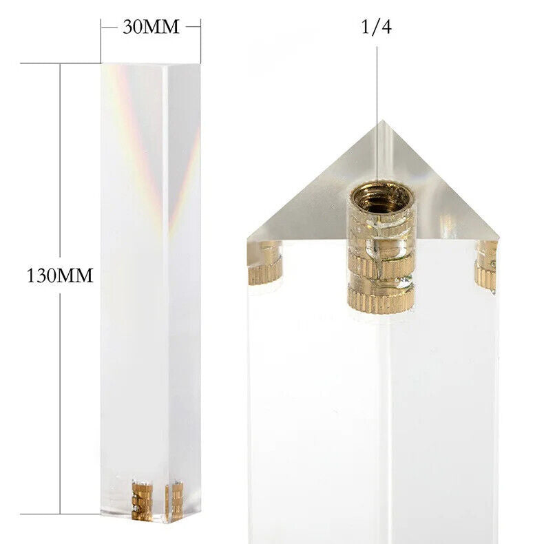 Photography Triangular Prism Rainbow Crystal Ball Square Glass Blur Len 130x30mm