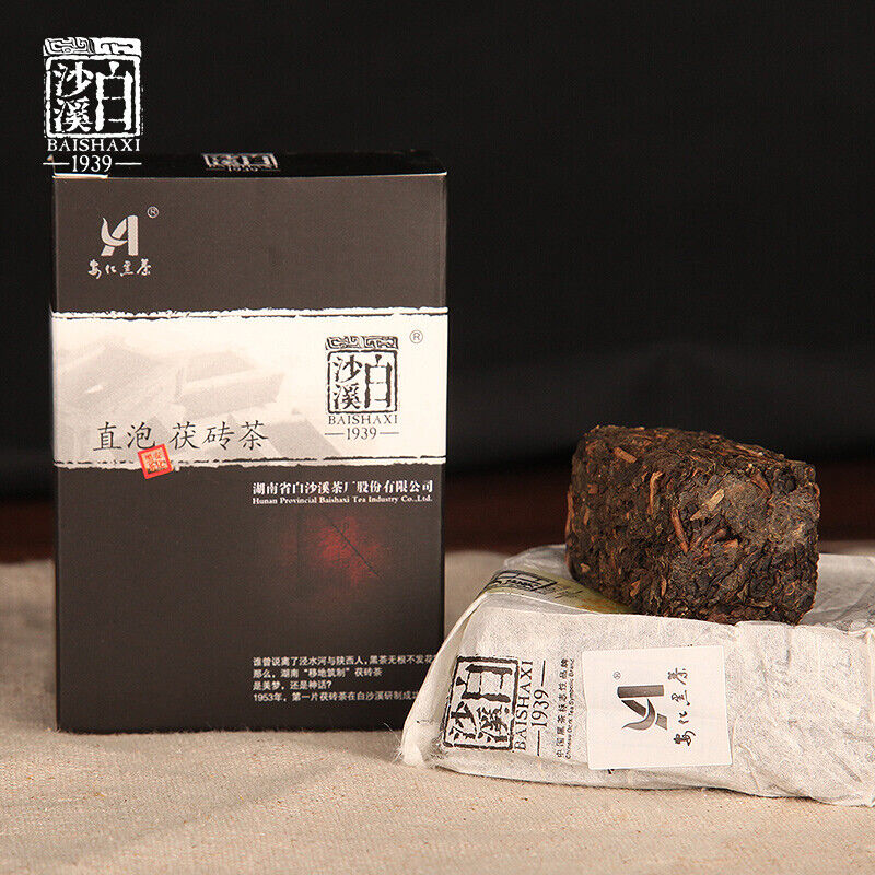 Hu Nan Baishaxi Instant Assorted Black Tea Brick Anhua Dark Tea Fu Cha 240g