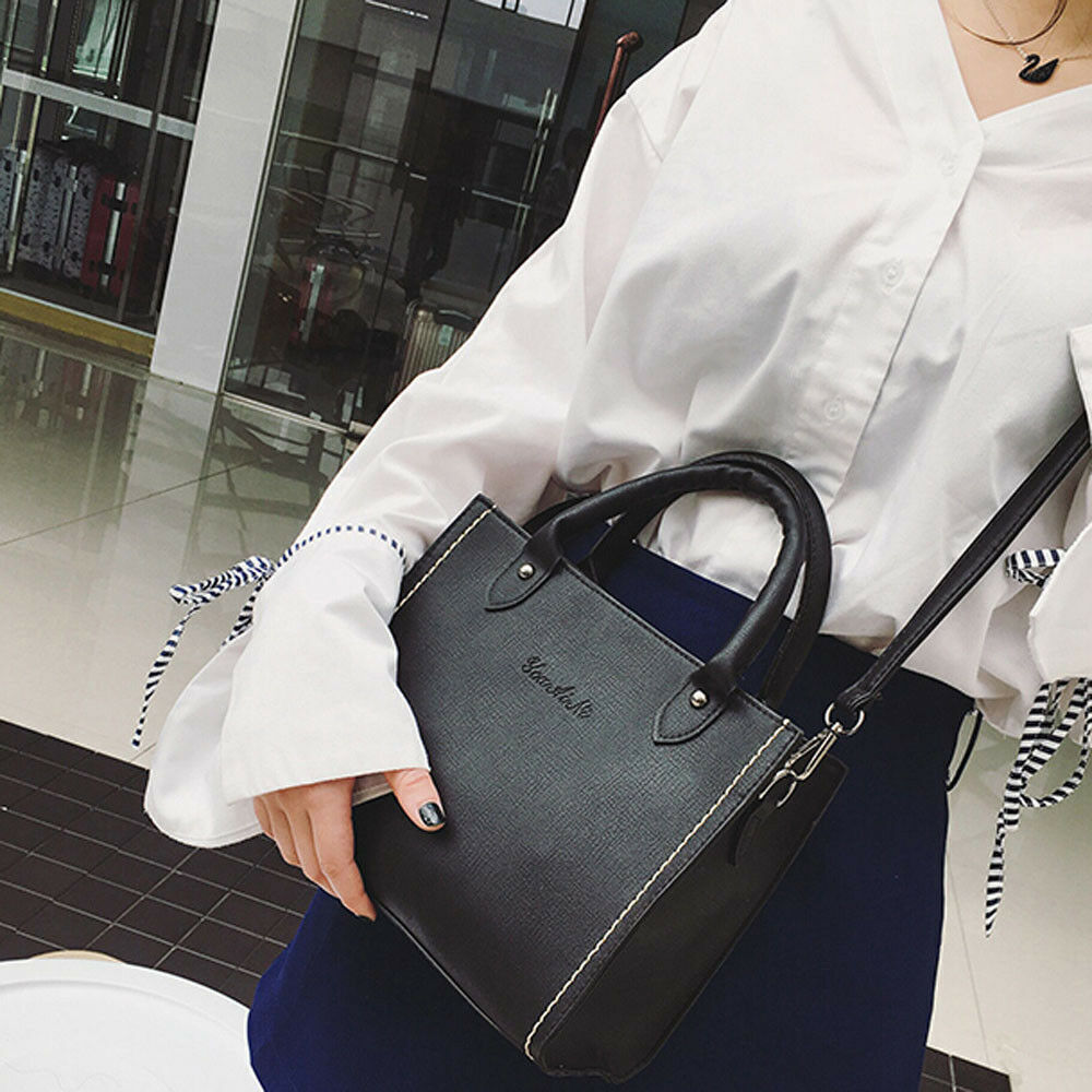 Women's Ladies Casual PU Leather Shoulder Bags with Corssbody Bag Handbag Purse