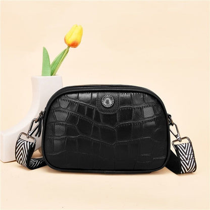 Soft Cowhide Messenger Bag Genuine Leather Shoulder Bag Luxury Handbag Polyester
