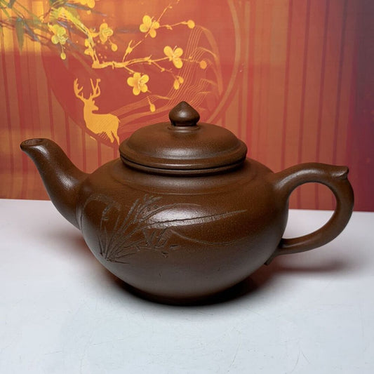 Chinese Yixing Purple Clay Teapot Zisha Ceramic Orchid Teaware Collection Rare