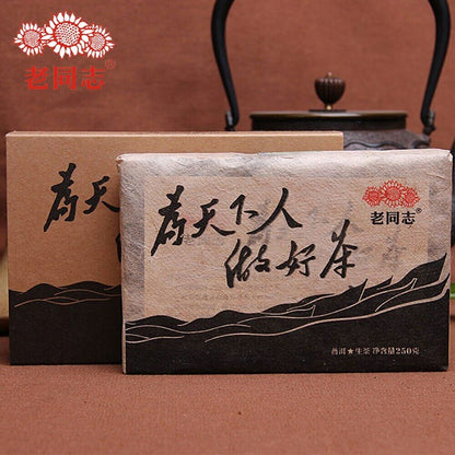 Good Tea for Everyone Raw Puerh Brick 250g High Quality Haiwan Comrade Made-