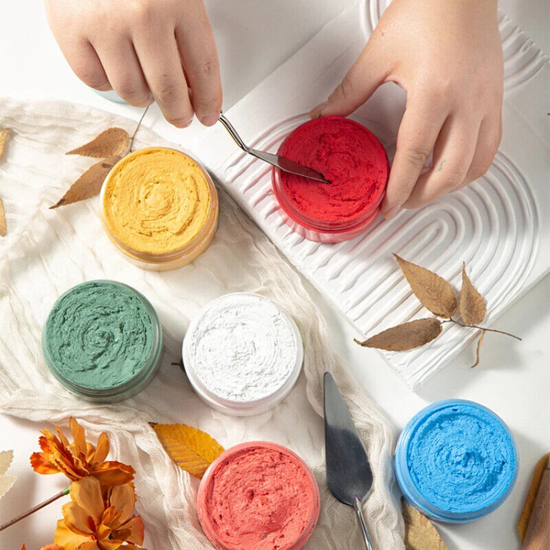 Acrylic Paints 3D Sculpture Paste DIY Clay Scraper Texture Relief 180g 450g