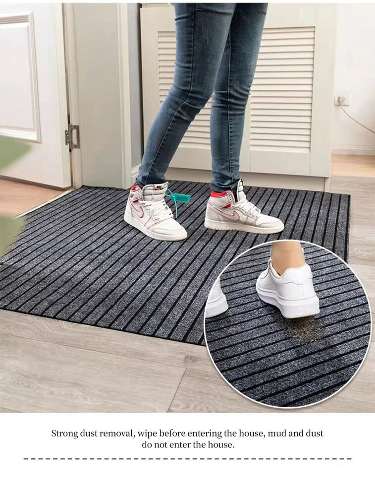Floor Mat Polyester Anti Slip Kitchen Carpet Full Coverage Oil Absorbent Doormat
