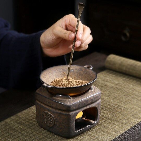 Bronze Ceramic Aromatherapy Incense Burner Indoor Candle Essential Oil Furnace