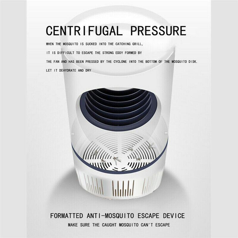 Hot Mosquito And Flies Killer Trap Suction Fan No Zapper Child Safe Catcher Lamp