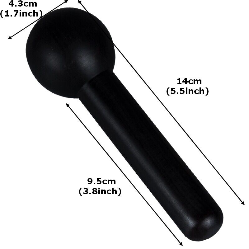 5.5" Ebony Wood Ball Massage Spa Foot Hand Reflexology Health Therapy Tool