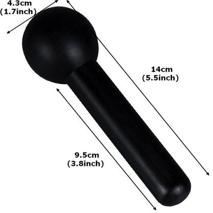 5.5" Ebony Wood Ball Massage Spa Foot Hand Reflexology Health Therapy Tool