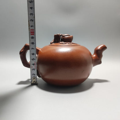Vintage Chinese Yixing Purple Clay Teapot Zisha Ceremony Ceramic Peach Teaware