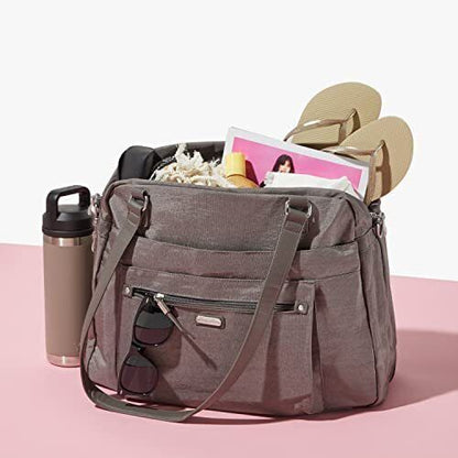 Baggallini Overnight Expandable Laptop Tote - One Size, Sterling Shimmer