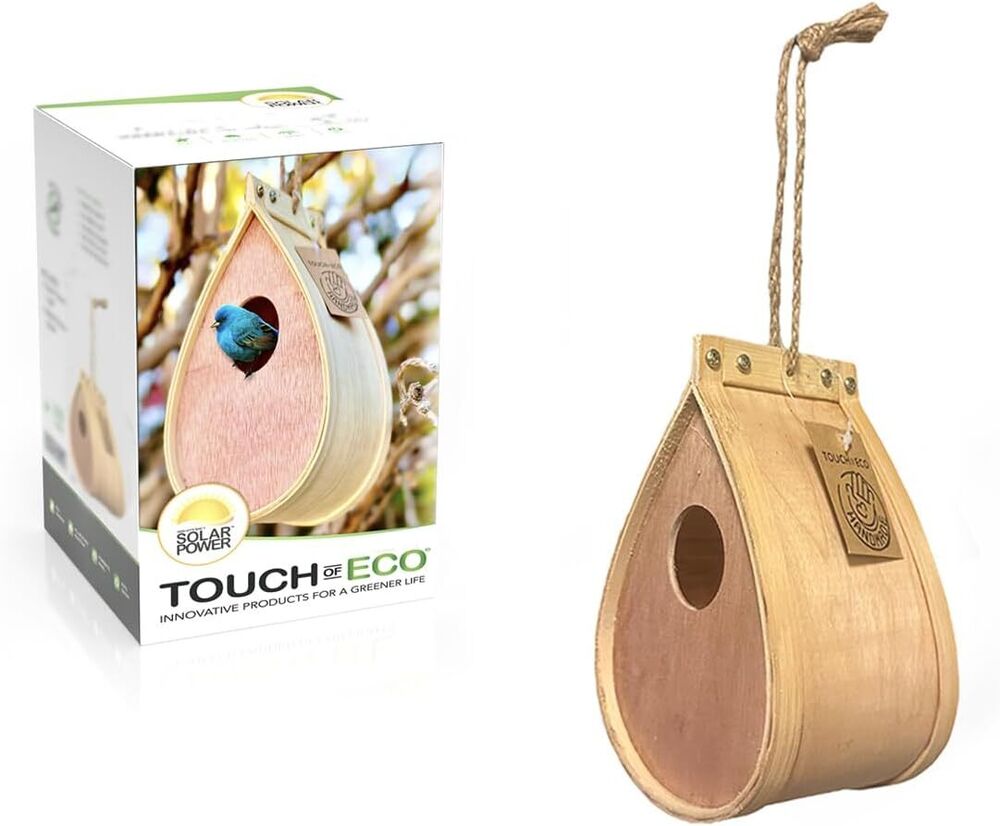 Wooden Outdoor Hanging Bird House Hummingbird Nesting Box Garden Decor Gift