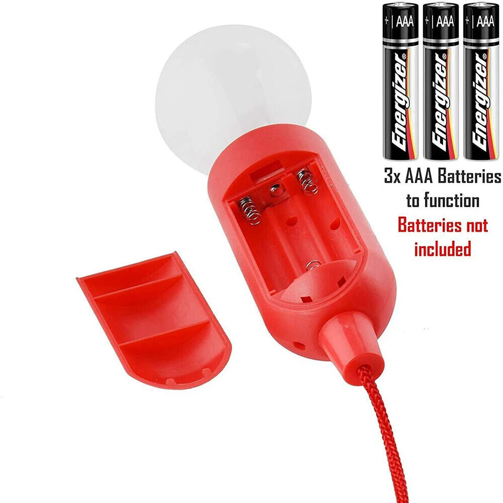 Camping Lamp Portable Battery Emergency Light LED Pull Cord BBQ Party Flashlight