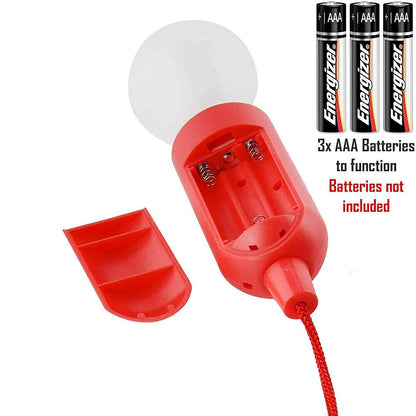 Camping Lamp Portable Battery Emergency Light LED Pull Cord BBQ Party Flashlight