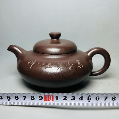 Vintage China Yixing Purple Clay Teapot Zisha Ceremony Nice Plum Blossom Teaware