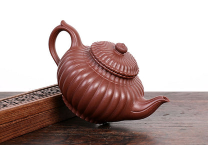 430cc chinese Yixing Handmade Zisha Dicaoqing clay Teapot JinNang Hu Tea Pot