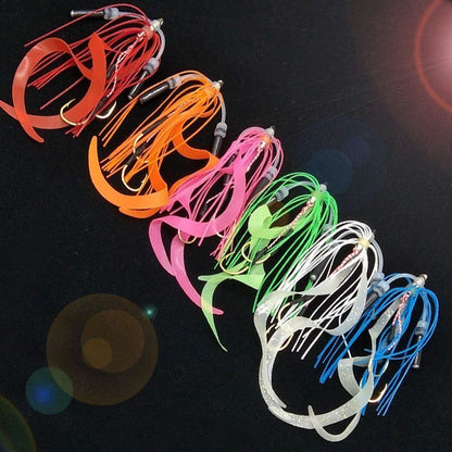 Twin Hook 50PCS Silicone Skirt Replacement Slider Spare Assist Trailer Octopus