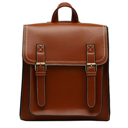 Vintage Backpack Female Synthetic Leather Bag School Shoulder Purse 28*10*30 CM