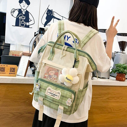 5 Set Women Backpack School Bags Teenage College Student Kids Book Bagpack