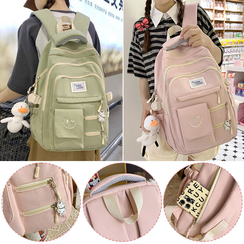Women Men Nylon Backpack Shoulder Bag Laptop Large Travel School Bags Student